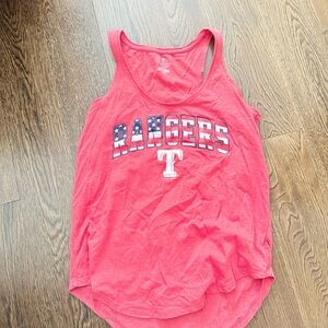 Texas Rangers USA Tank Top Size Small Patriotic American Flag MLB Tee